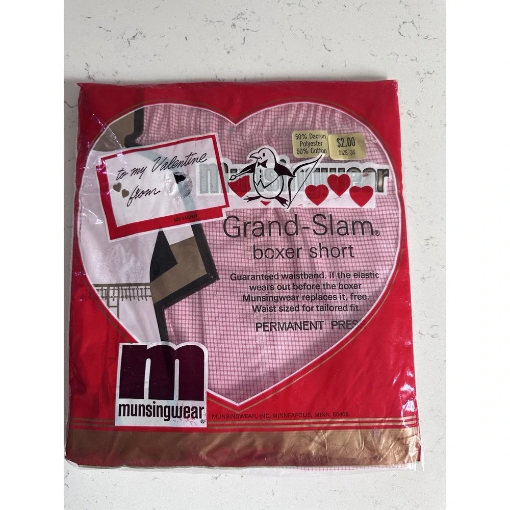 Vintage Munsingwear‎ Grand Slam Boxer Shorts NOS Deadstock Sealed Size 36 0262